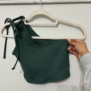Arie one sleeve cropped tank top